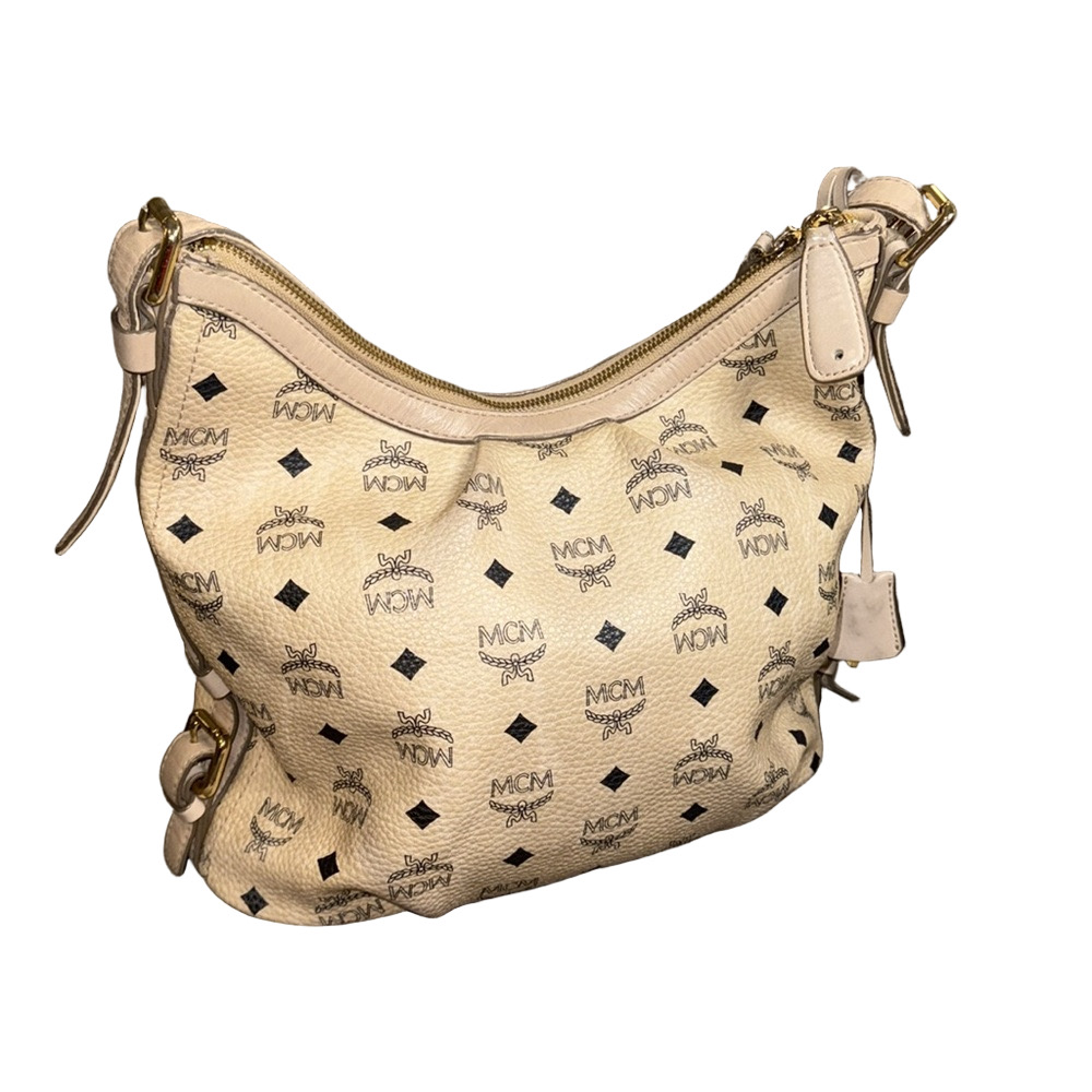 MCM Visetos Cream Shoulder Bag - Picture 4 of 10